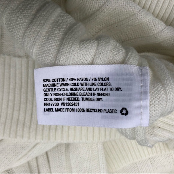 White Ribbed Sweater Women’s Stretch Sz. Large - Picture 7 of 9